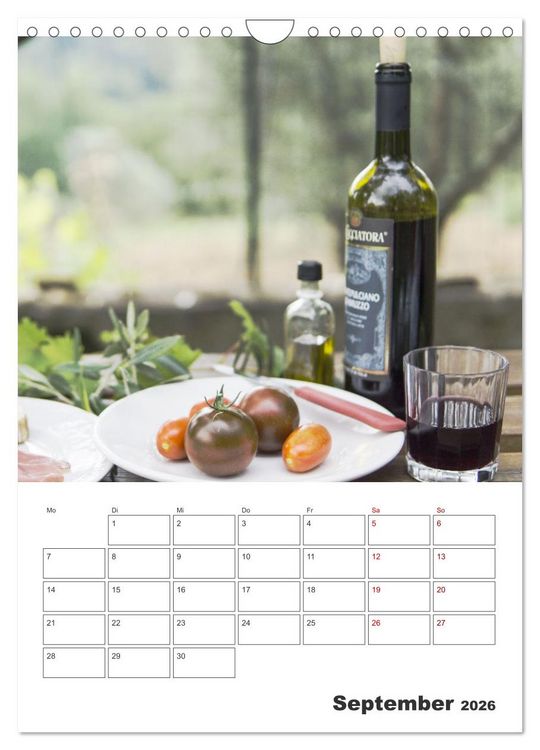 Produktbild: Weinkalender - f&uuml;r Kenner und Genie&szlig;er (Wandkalender 2026 DIN A4 hoch), CALVENDO Monatskalender
