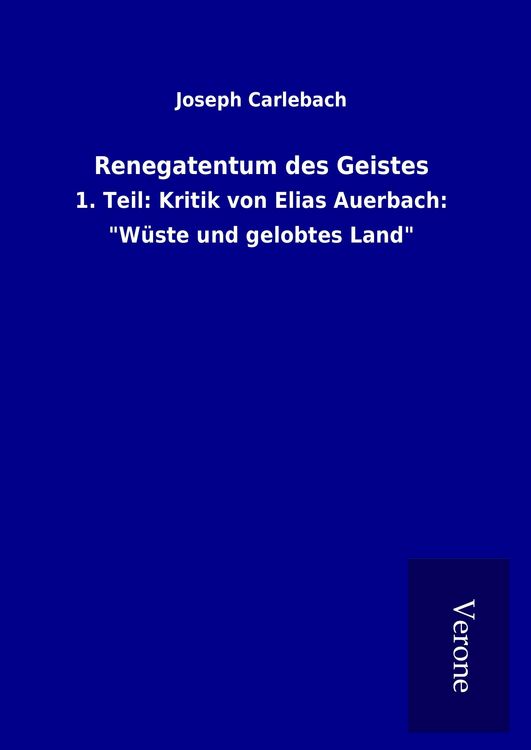 Produktbild: Renegatentum des Geistes