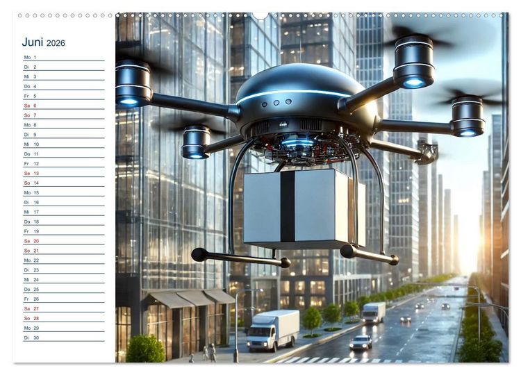 Produktbild: Roboter im Einsatz - Digitale Vernetzung und die Zukunft der Arbeit (hochwertiger Premium Wandkalender 2026 DIN A2 quer), Kunstdruck in Hochglanz