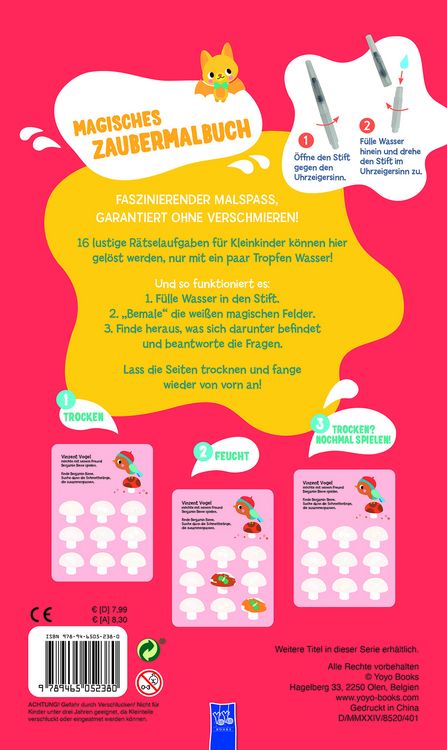 Produktbild: Magisches Zaubermalbuch - Rot (Tukan)