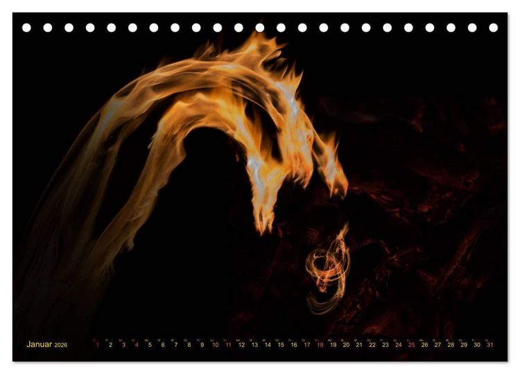 Produktbild: Feuerdrache (Tischkalender 2026 DIN A5 quer), CALVENDO Monatskalender