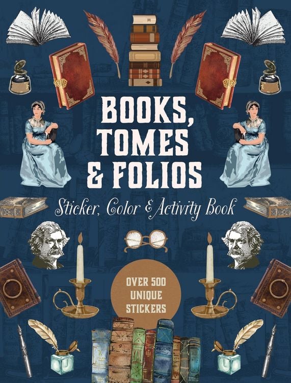 Produktbild: Books, Tomes & Folios Sticker, Color & Activity Book