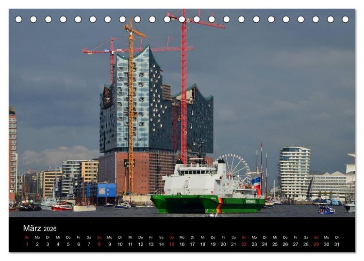 Produktbild: Auslaufparade des Hamburger Hafengeburtstages (Tischkalender 2026 DIN A5 quer), CALVENDO Monatskalender