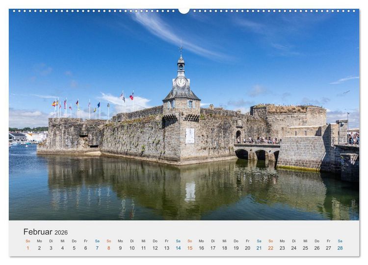 Produktbild: Cornouaille - Ein Ausflug in den S&uuml;dwesten der Bretagne (hochwertiger Premium Wandkalender 2026 DIN A2 quer), Kunstdruck in Hochglanz