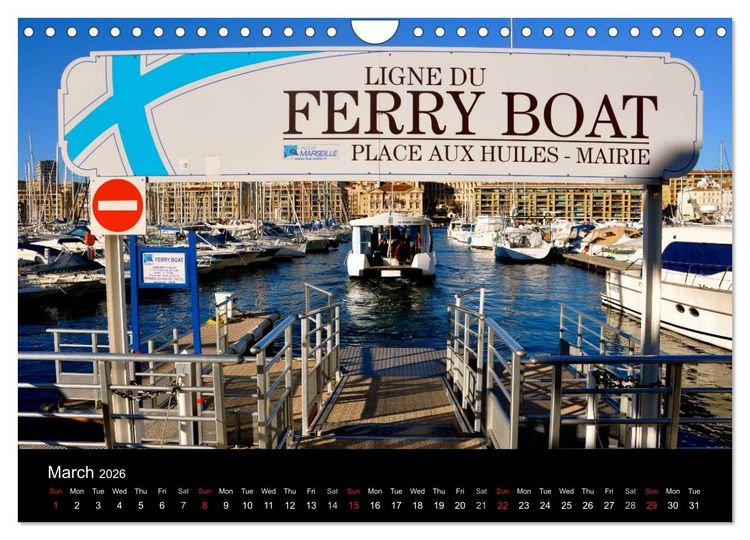 Produktbild: Marseille in my Heart (Wall Calendar 2026 DIN A4 landscape), CALVENDO 12 Month Wall Calendar