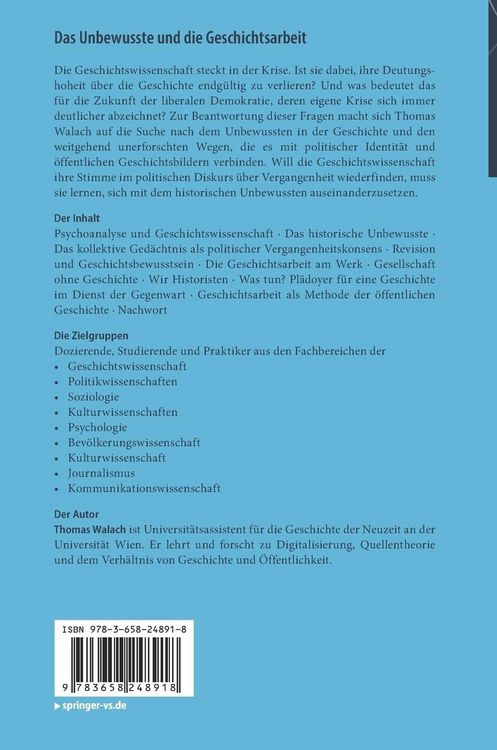 Produktbild: Das Unbewusste und die Geschichtsarbeit