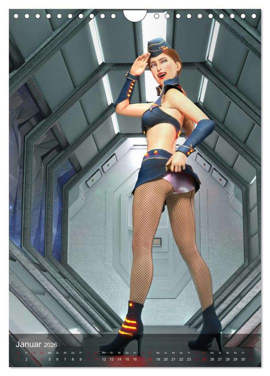 Produktbild: Science Fiction Pin Ups (Wandkalender 2026 DIN A4 hoch), CALVENDO Monatskalender