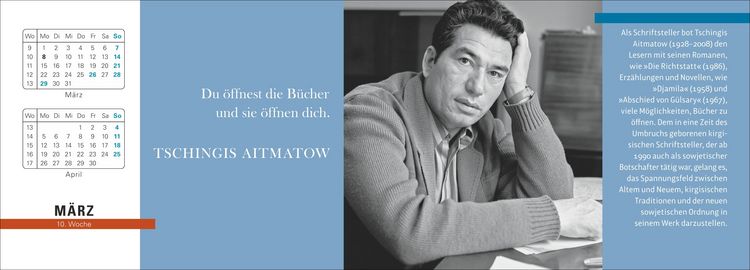 Produktbild: Der literarische Premium-Tischplaner 2027 - Wochenkalender mit Zitaten und Biografien ausgew&auml;hlter Autorinnen und Autoren
