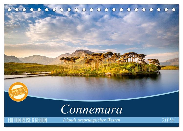 Produktbild: Connemara - Irlands urspr&uuml;nglicher Westen (Tischkalender 2026 DIN A5 quer), CALVENDO Monatskalender