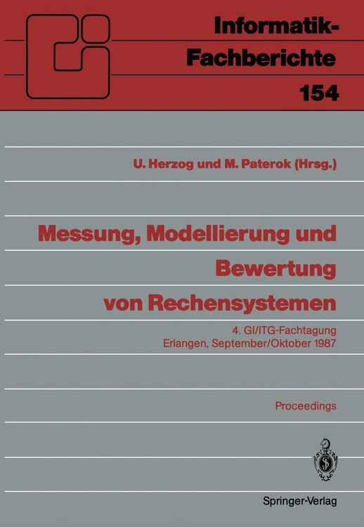 Produktbild: Messung, Modellierung und Bewertung von Rechensystemen