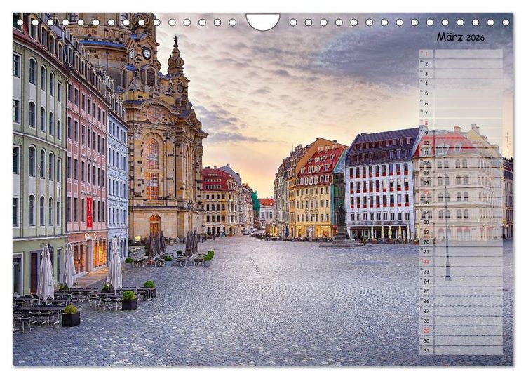 Produktbild: Dresden 2026 / Geburtstagskalender (Wandkalender 2026 DIN A4 quer), CALVENDO Monatskalender