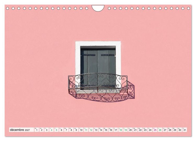 Produktbild: Burano et Minimalisme (Calendrier mural 2027 DIN A4 vertical), CALVENDO calendrier mensuel