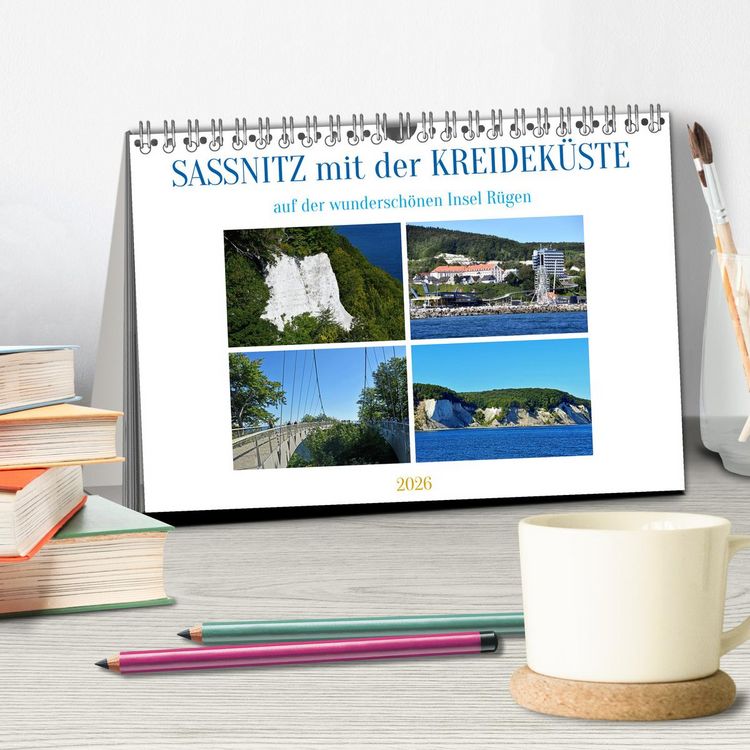 Produktbild: Sassnitz mit der Kreidek&uuml;ste (Tischkalender 2026 DIN A5 quer), CALVENDO Monatskalender