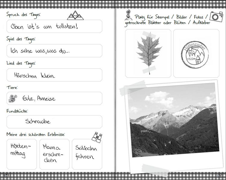 Produktbild: Mein Alpentagebuch - F&uuml;r alle Wander-Erlebnisse in den Bergen