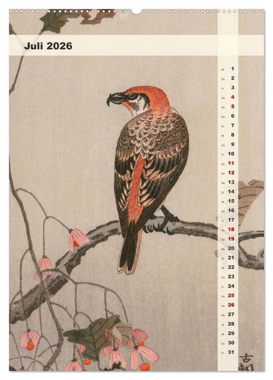 Produktbild: Ohara Koson - Gefiederte Sch&ouml;nheiten (Wandkalender 2026 DIN A2 hoch), CALVENDO Monatskalender