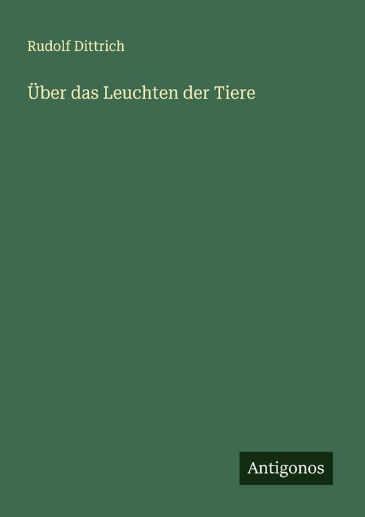Produktbild: &Uuml;ber das Leuchten der Tiere