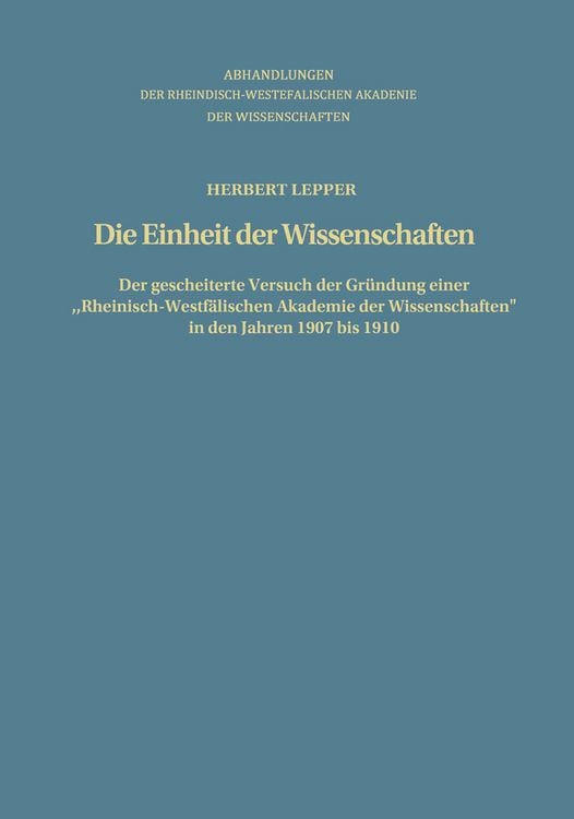 Produktbild: Die Einheit der Wissenschaften
