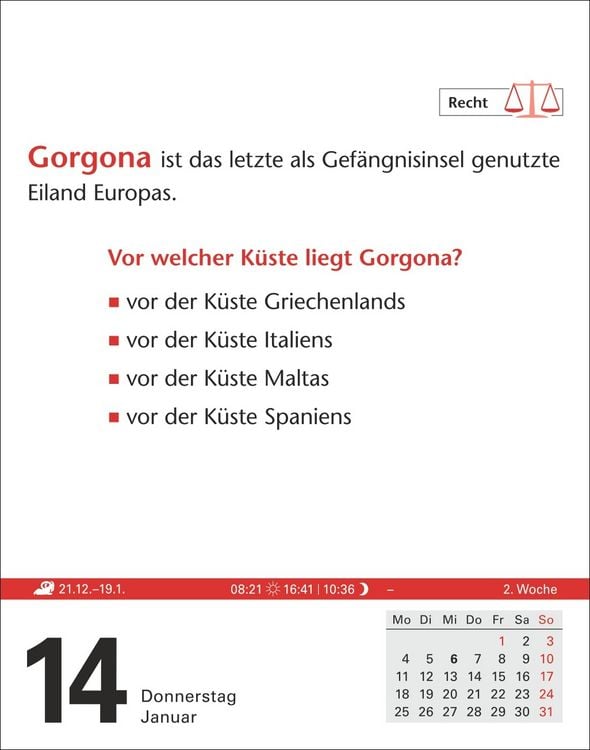 Produktbild: Duden Allgemeinbildung Tagesabrei&szlig;kalender 2027 - Wissen und Quizzen