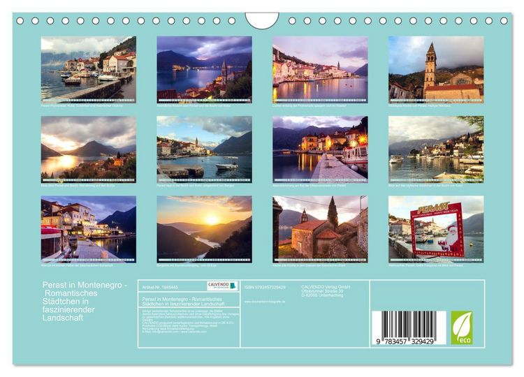 Produktbild: Perast in Montenegro - Romantisches St&auml;dtchen in faszinierender Landschaft (Wandkalender 2026 DIN A4 quer), CALVENDO Monatskalender