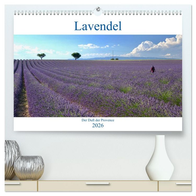 Produktbild: Lavendel. Der Duft der Provence (hochwertiger Premium Wandkalender 2026 DIN A2 quer), Kunstdruck in Hochglanz