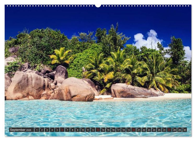 Produktbild: Seychellen &ndash; Traumstr&auml;nde im Paradies (hochwertiger Premium Wandkalender 2026 DIN A2 quer), Kunstdruck in Hochglanz