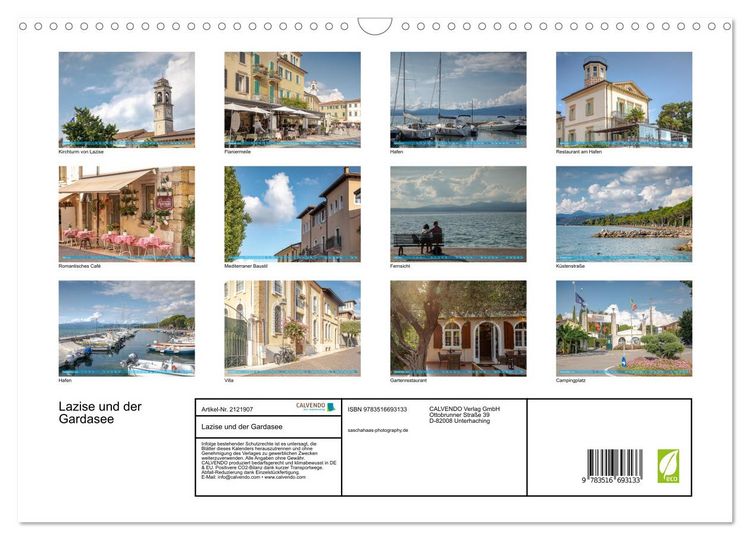 Produktbild: Lazise und der Gardasee (Wandkalender 2026 DIN A3 quer), CALVENDO Monatskalender