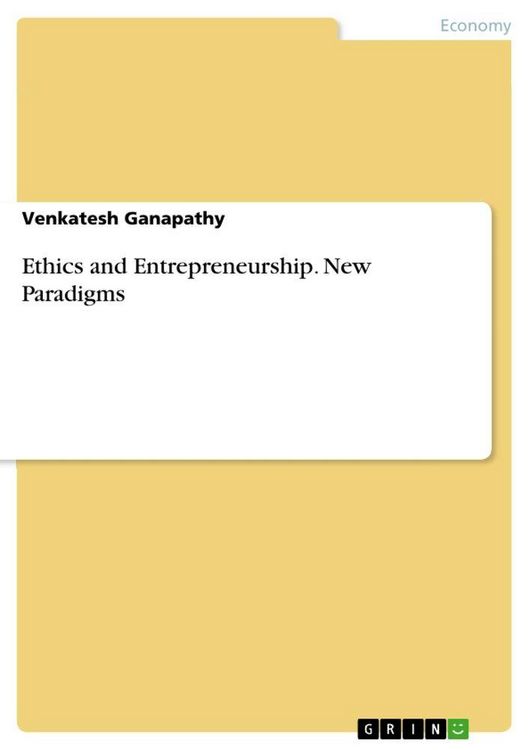 Produktbild: Ethics and Entrepreneurship. New Paradigms