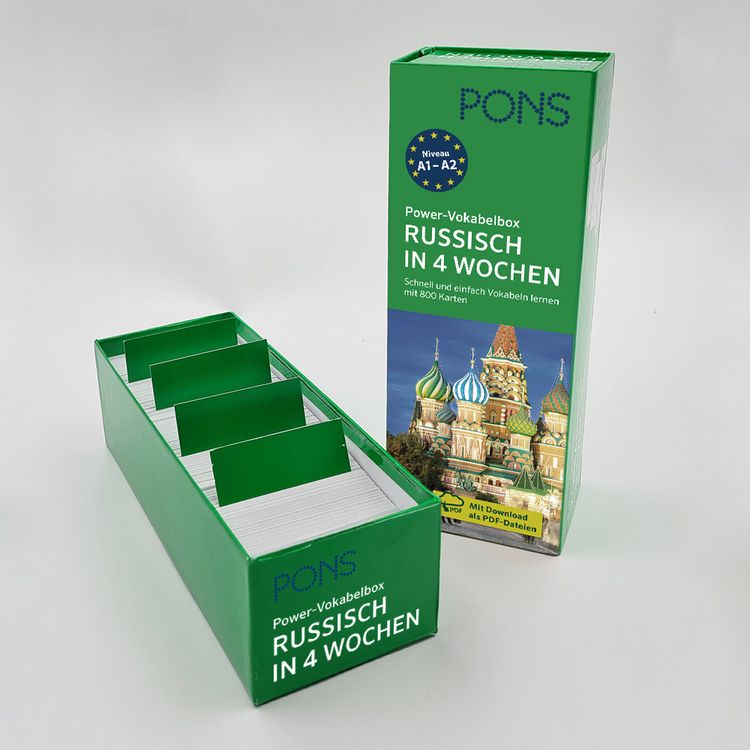 Produktbild: PONS Power-Vokabelbox Russisch in 4 Wochen