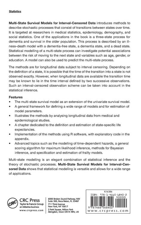 Produktbild: Multi-State Survival Models for Interval-Censored Data