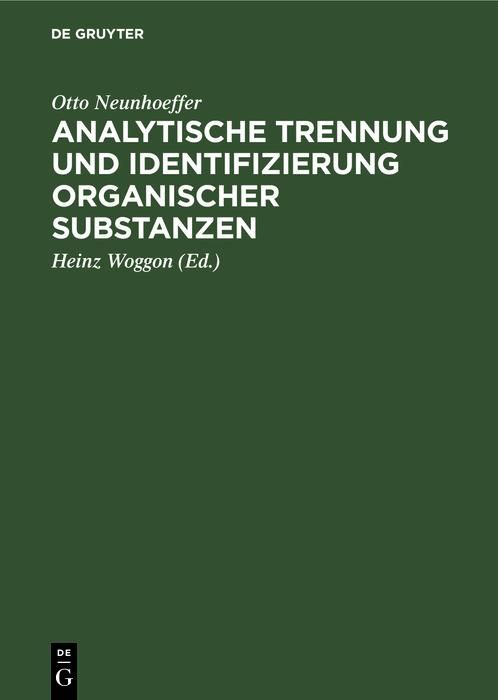 Produktbild: Analytische Trennung und Identifizierung organischer Substanzen
