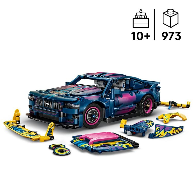 Produktbild: LEGO Technic 42236 Ford Mustang GT Auto aus der Tuning-Werkstatt, anpassbares Spielzeugauto