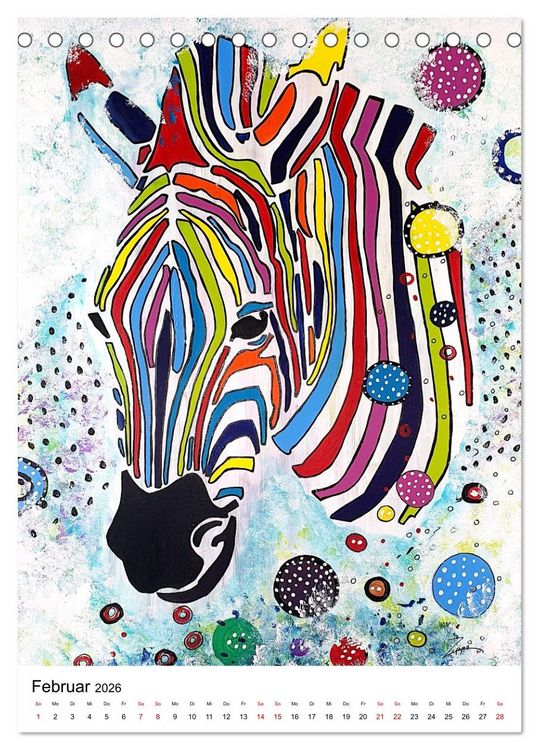 Produktbild: Pop Art Animals - Atelier Zippo (Tischkalender 2026 DIN A5 hoch), CALVENDO Monatskalender