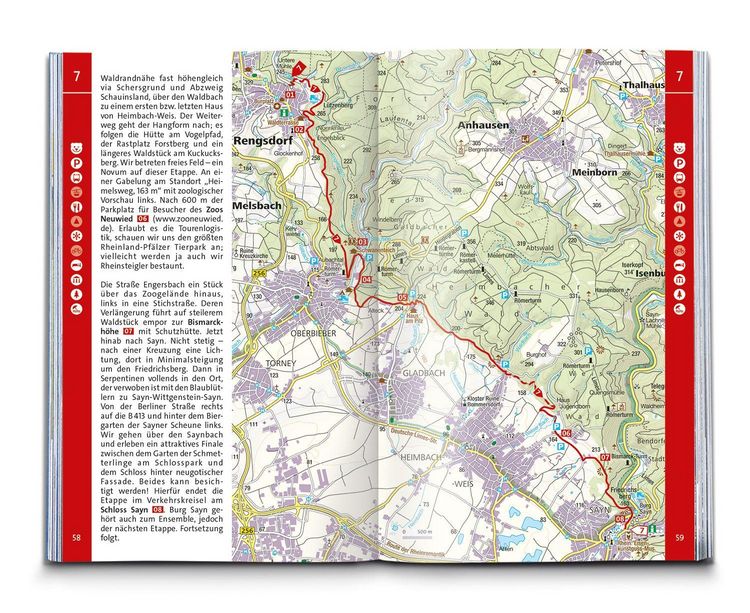 Produktbild: KOMPASS Wanderf&uuml;hrer Rheinsteig RheinBurgenWeg, 34 Etappen mit Extra-Tourenkarte