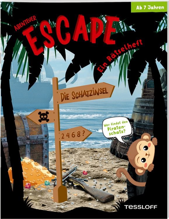 Produktbild: Abenteuer Escape. Ein R&auml;tselheft. Die Schatzinsel - Wer findet den Piratenschatz?