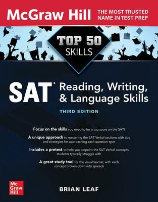 Produktbild: Top 50 SAT Reading, Writing, and Language Skills, Third Edition