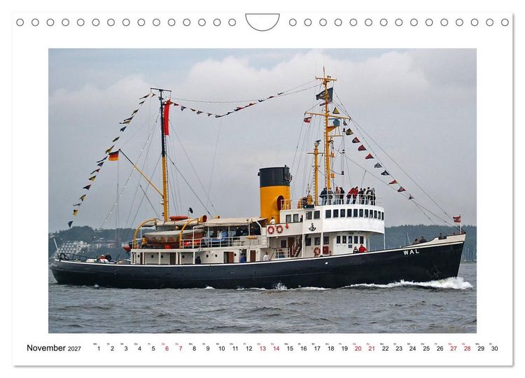 Produktbild: Rauchfahnen &uuml;ber der Ostsee - Schiffe unter Dampf (Wandkalender 2027 DIN A4 quer), CALVENDO Monatskalender