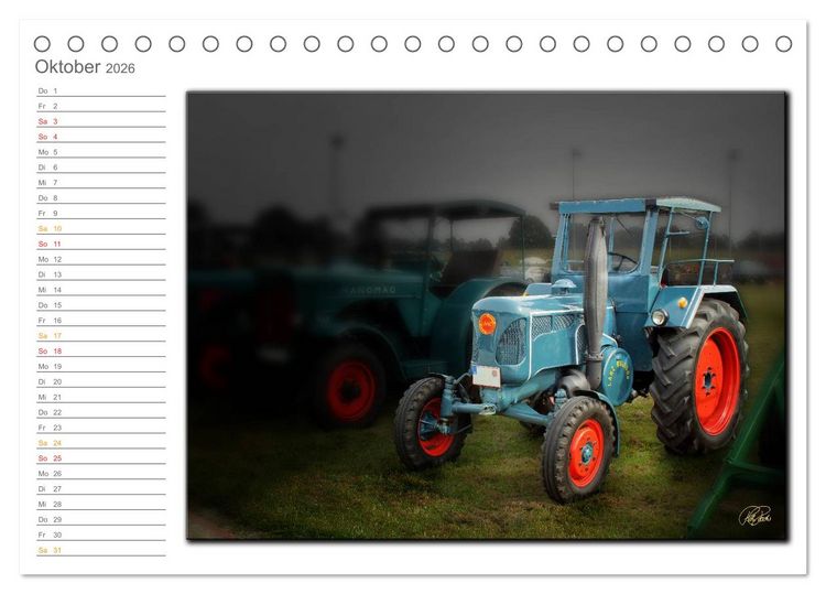 Produktbild: Oldtimer - geliebte Trecker (Tischkalender 2026 DIN A5 quer), CALVENDO Monatskalender