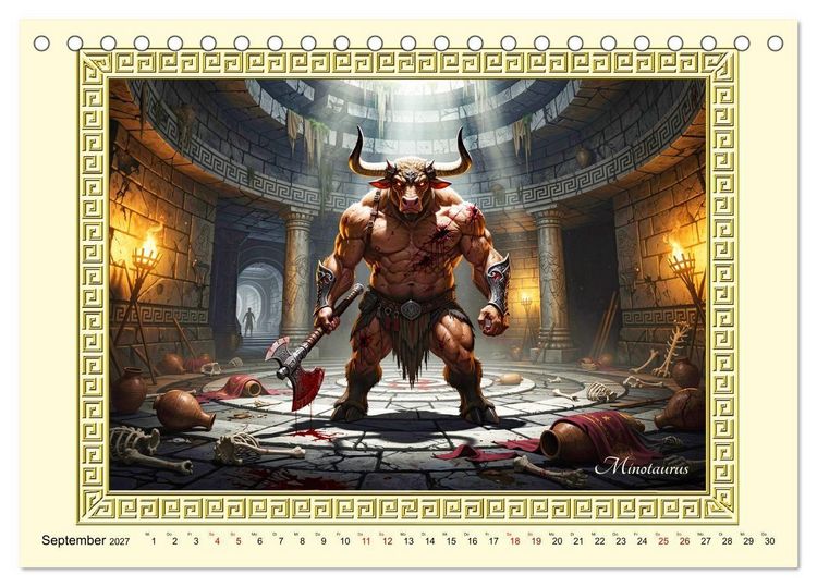Produktbild: Ungeheuer der griechischen Mythologie (Tischkalender 2027 DIN A5 quer), CALVENDO Monatskalender