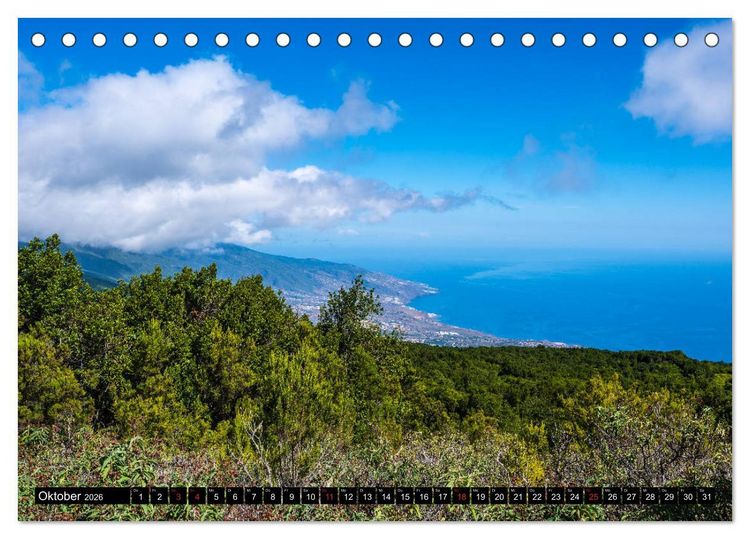 Produktbild: La Palma - Landschaften und Meer (Tischkalender 2026 DIN A5 quer), CALVENDO Monatskalender