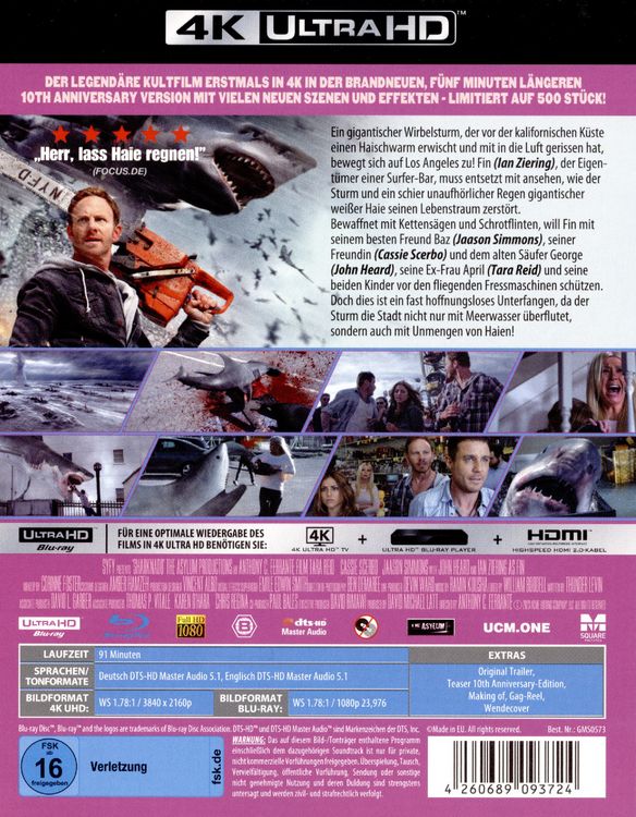 Produktbild: Sharknado - More Sharks more Nado Extended 4K-Edition (UHD+Blu-ray Sonderauflage im rosa Schuber, limitiert auf 500 St&uuml;ck)