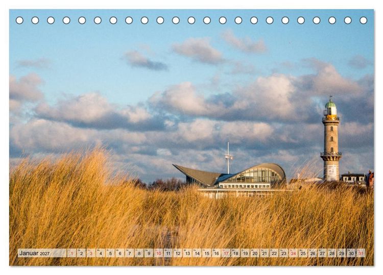 Produktbild: Hansestadt Rostock Historischer Stadtkern bis Warnem&uuml;nde (Tischkalender 2027 DIN A5 quer), CALVENDO Monatskalender