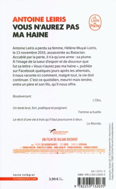 Produktbild: Vous n'aurez pas ma haine