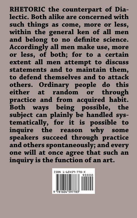 Produktbild: Rhetoric - A Foundational Work on Persuasion, Argument, and the Art of Public Speaking