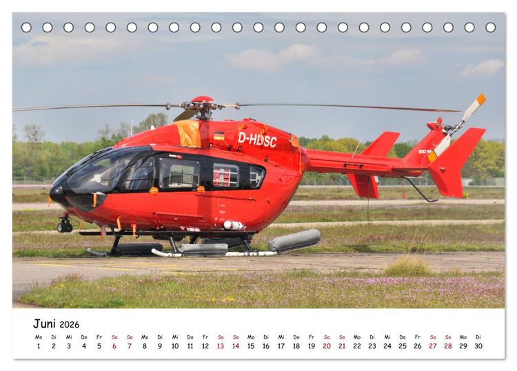 Produktbild: Die beeindruckende Welt der Hubschrauber (Tischkalender 2026 DIN A5 quer), CALVENDO Monatskalender