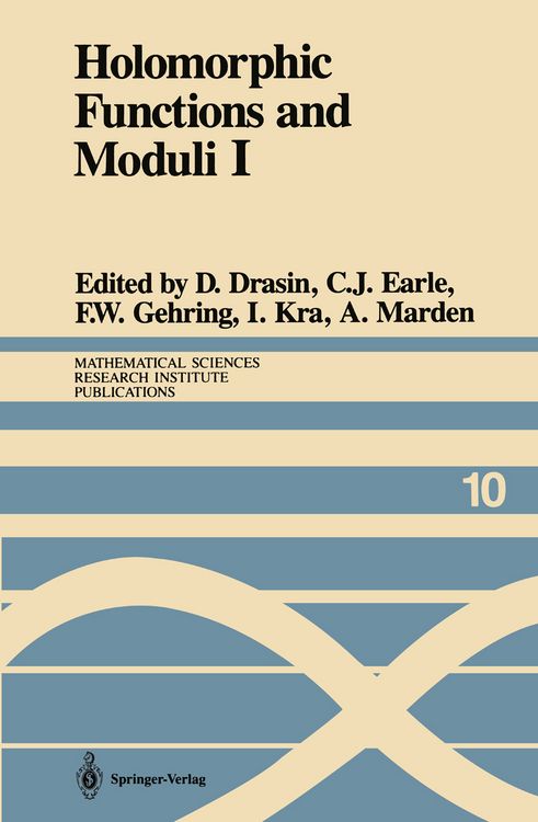 Produktbild: Holomorphic Functions and Moduli I
