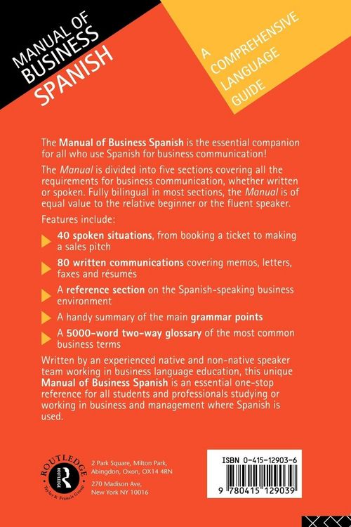 Produktbild: Manual of Business Spanish