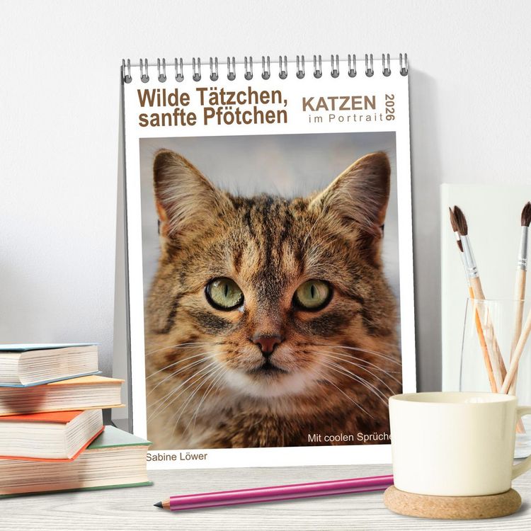 Produktbild: Wilde T&auml;tzchen, sanfte Pf&ouml;tchen (Tischkalender 2026 DIN A5 hoch), CALVENDO Monatskalender