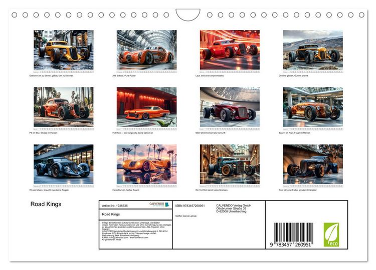 Produktbild: Road Kings (Wandkalender 2026 DIN A4 quer), CALVENDO Monatskalender