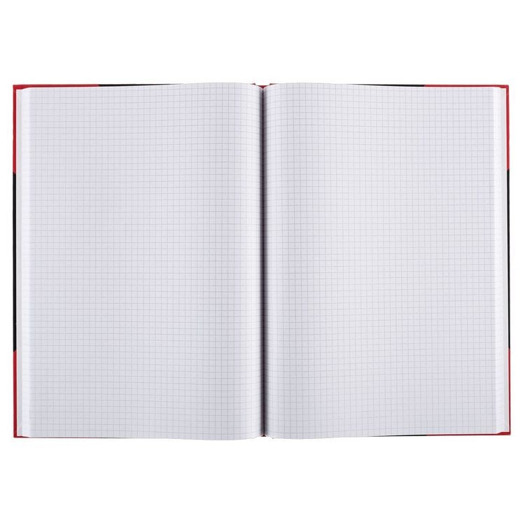 Produktbild: Idena Notizbuch Kladde kariert 96 Blatt 70g/m&sup2; schwarz/rot DIN A5