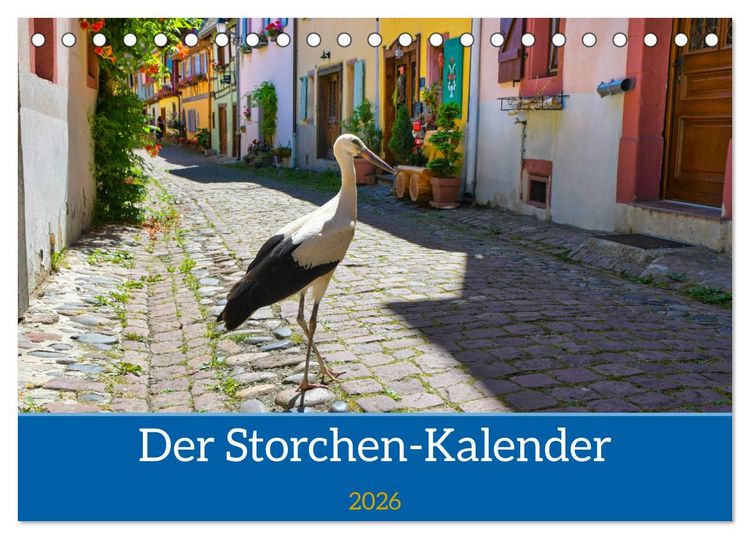Produktbild: Der Storchenkalender (Tischkalender 2026 DIN A5 quer), CALVENDO Monatskalender